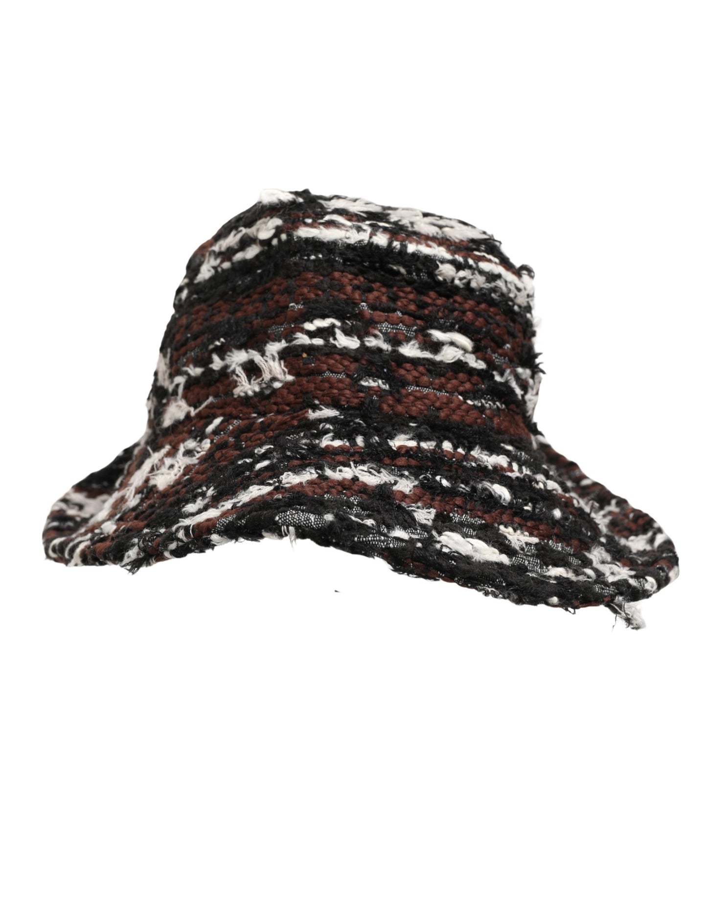 Women Multicolor Acrylic Tweed Bucket Capello Hat