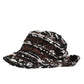 Women Multicolor Acrylic Tweed Bucket Capello Hat