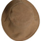 Women Brown Cotton Knit WideBrim Bucket Capello Hat