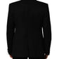 Black Crystal Embellished Coat Blazer Jacket