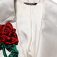 White Floral SICILIA Double Breasted Jacket