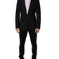 Black Wool Single Breasted Blazer Jacket