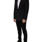 Black Wool Single Breasted Blazer Jacket