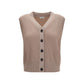 Beige Cashmere Sleeveles Sweater