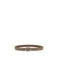 Beige Calf Leather Bos Taurus Thin Belt