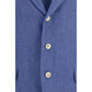 Blue Linen Full-Length Jacket