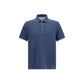 Blue Cotton Polo Shirt