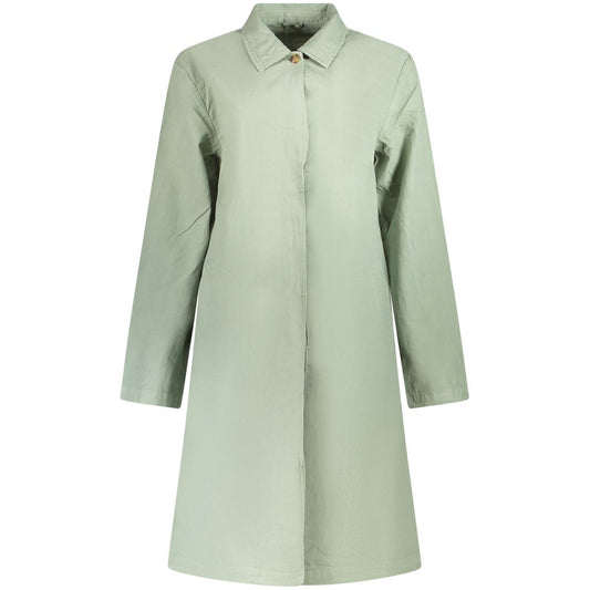 Green Cotton Women's Coat