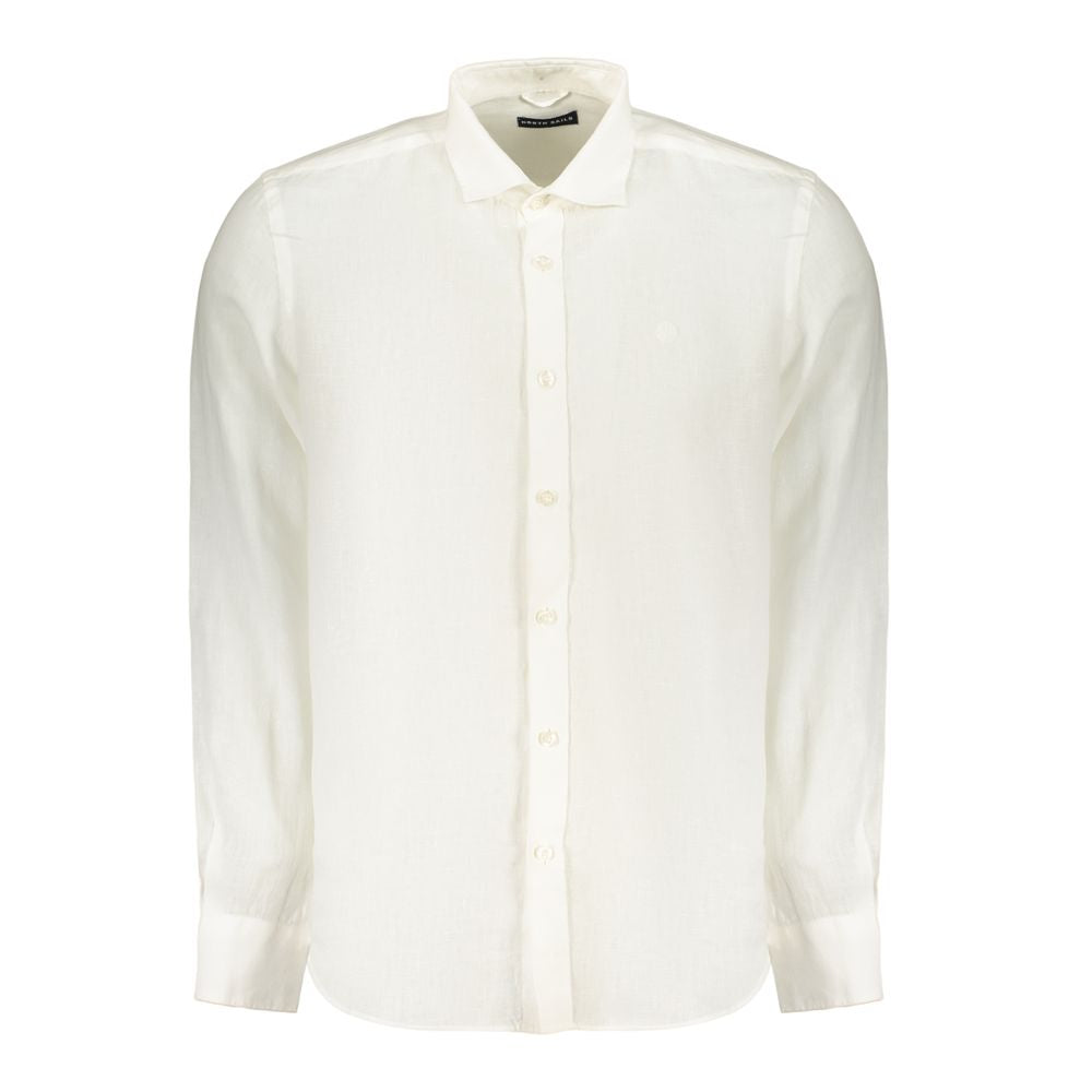 White Linen Men's Shirt