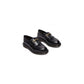 Black Leather Slip-On Loafers