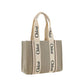 Beige Linen Handbag