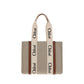 Beige Linen Handbag