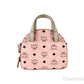 MCM Signature Half Moon Top Handle Crossbody Bag