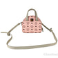 MCM Signature Half Moon Top Handle Crossbody Bag
