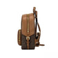 Michael Kors Jaycee Mini XS Brown Signature PVC Zip Pocket Shoulder Backpack Bag