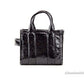 Marc Jacobs The Shiny Crinkle Micro Tote Black Leather Crossbody Bag Handbag