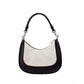 Marc Jacobs Natural Black Canvas Leather Hobo Shoulder Handbag Purse