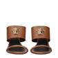 Brown Leather Stiletto Heel Sandals