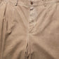 Beige Cotton Straight Leg Men Trouser Pants