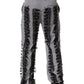 BlackGray Pinstripe Embellished Trouser Pants