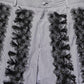BlackGray Pinstripe Embellished Trouser Pants