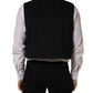 Black Cotton SingleBreasted Waistcoat Vest
