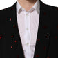 Black Crystal Embellished 2 Piece Suit