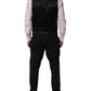 Black Wool Slim Fit Formal 3 Piece Men Suit