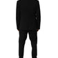 Black Wool Slim Fit Formal 3 Piece Men Suit
