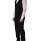 Black Wool Slim Fit Formal 3 Piece Men Suit