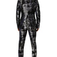 Black Jacquard Slim Fit Formal 3 Piece Suit