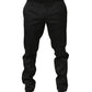 Black Polka Dot Cotton Dress Trouser Pants