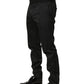 Black Polka Dot Cotton Dress Trouser Pants