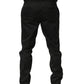 Black Polka Dot Cotton Dress Trouser Pants