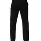 Black Wool Tapered Men Dress Trouser Pants