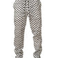 White Graphic Heart Print Men Trousers Pants
