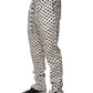 White Graphic Heart Print Men Trousers Pants