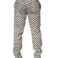 White Graphic Heart Print Men Trousers Pants