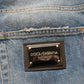 Blue Cotton Distressed Straight Denim Jeans