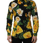 Black Floral Stretch Cotton SICILIA Fit Dress Shirt