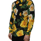 Black Floral Stretch Cotton SICILIA Fit Dress Shirt