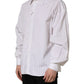 White Stripes Cotton Men Formal Dress Shirt