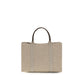 Beige Fabric Shoulder Bag