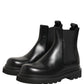 Black Chelsea Boots Leather Slip On Men Shoes
