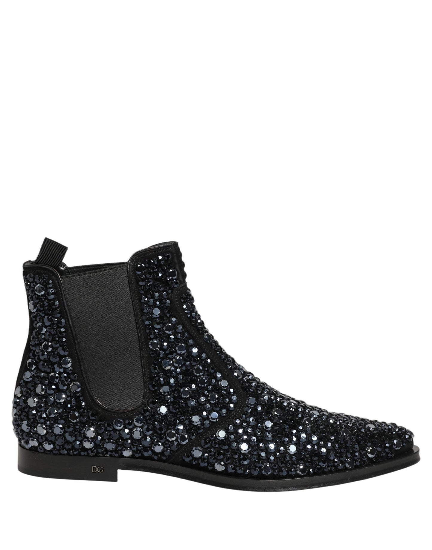 Black Embellished Chelsea Ankle Boots Shoes
