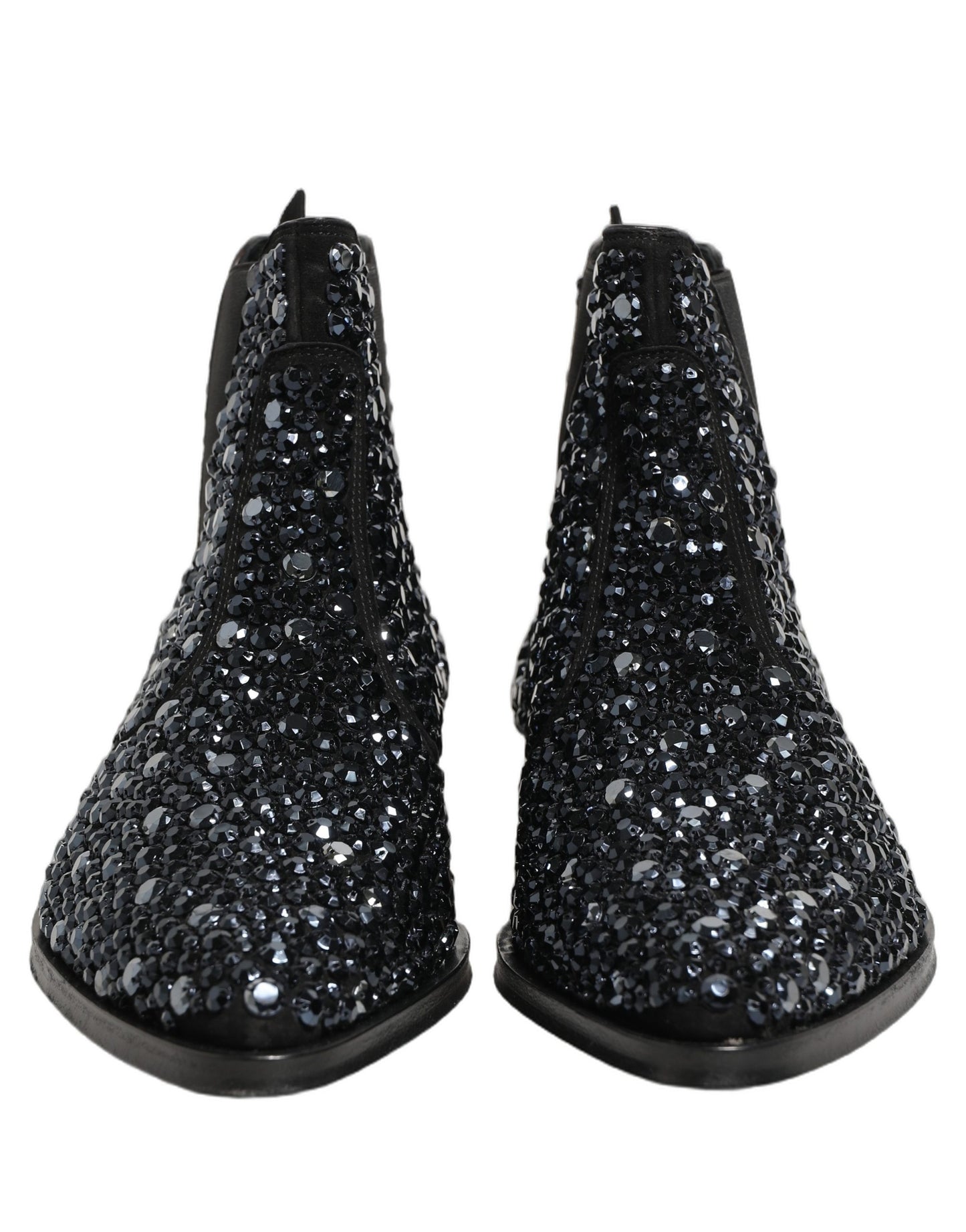 Black Embellished Chelsea Ankle Boots Shoes