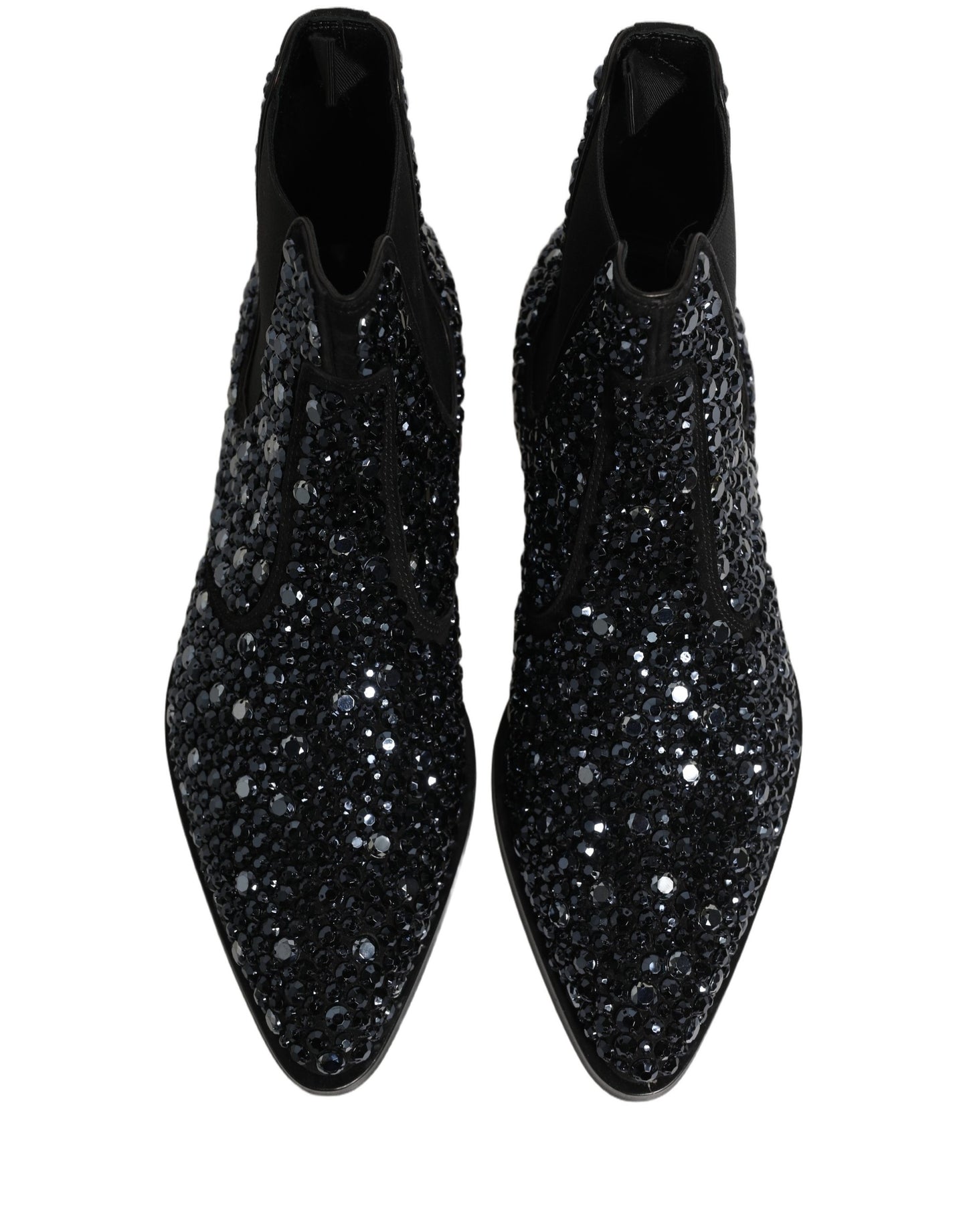 Black Embellished Chelsea Ankle Boots Shoes