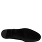 Black Leather Logo Buckle Mid Calf Boots Shoes