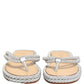 Silver Rope Slides Sandals Flip Flops Shoes