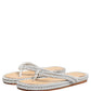 Silver Rope Slides Sandals Flip Flops Shoes